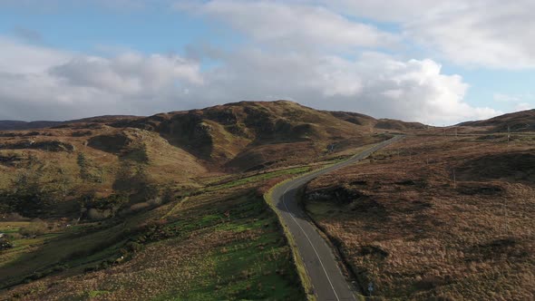 Aerial View of the Road R263 to Glencolumbkille  Republic of Ireland