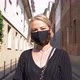 Portrait of woman wearing mask - VideoHive Item for Sale