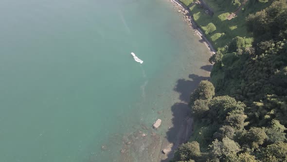 Beautiful aerial view of Green Cape near Botanical Garden of Batumi