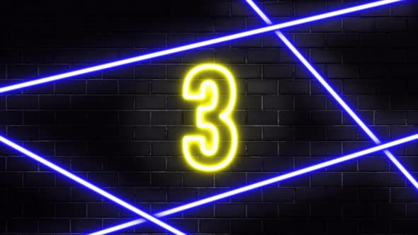 Neon Numbers 4k V2