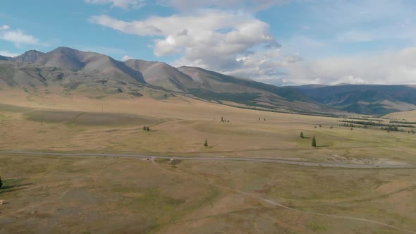 Aerial Video of the Kurai Steppe