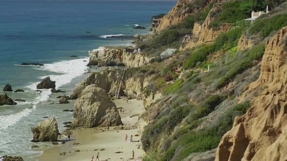 El Matador State Beach with tourists