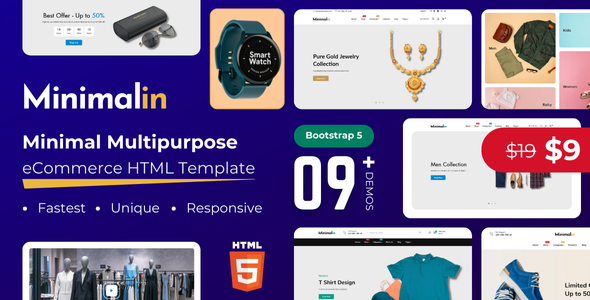 Minimalin - Minimal Multipurpose eCommerce HTML Template