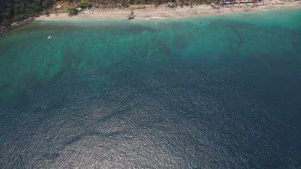 Sandy Beach in a Tropical Resort