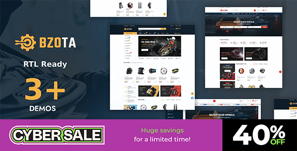 BzoTa – Vehicles, Parts & Accessories Magento 2 Theme