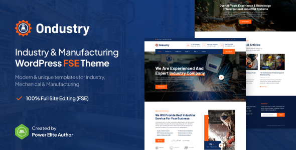 Ondustry – Industry & Manufacturing FSE WordPress Theme