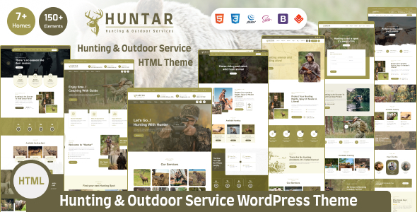 Huntar - Hunting & Outdoor Hobby Service HTML Template