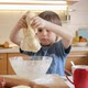 Cute Little Boy Playing and Having Fun with Soft Dough for Biscuits on Kitchen - VideoHive Item for Sale