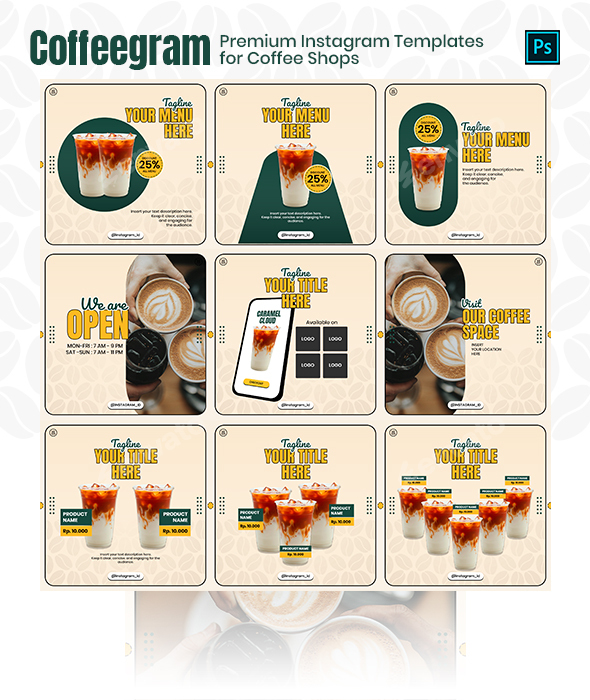 Coffeegram Instagram Templates for Coffee Shops