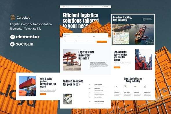 CargoLog - Logistic Cargo & Transportation Elementor Template Kit