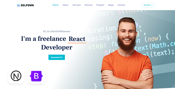 Selfown - Nextjs Personal Portfolio Template