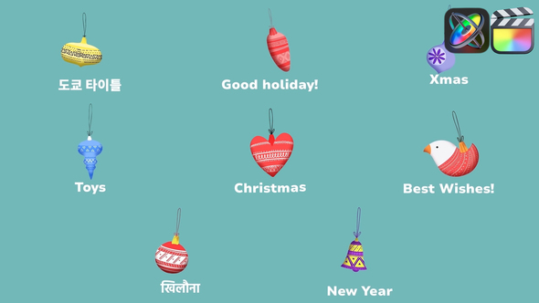 Christmas Toys Icons for FCPX alt