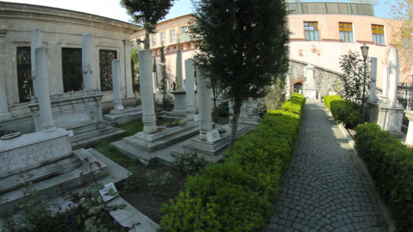 Cemetery With Tombs and Graves