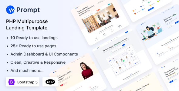 Prompt – Modern & Multipurpose PHP Template – 0 Sold!