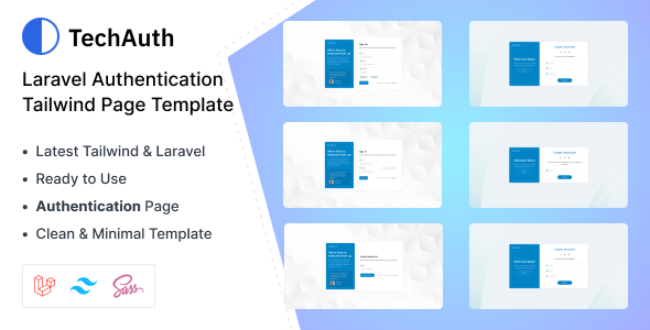 TechAuth - Laravel Auth Pages Tailwind Template