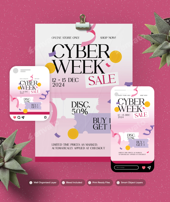 Cyber Week Sale - Flyer Set