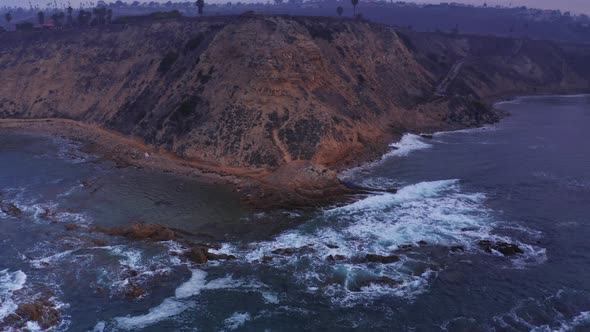 Ocean waves crashing on California Coast