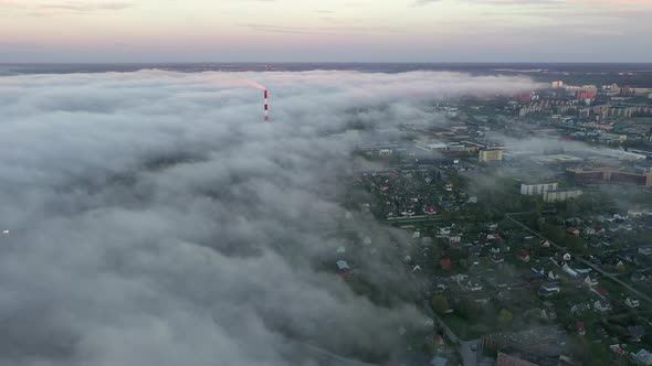 The Aerial View of the City of Tallinn in Estonia