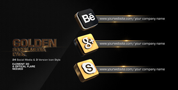 Golden Social Media Pack alt