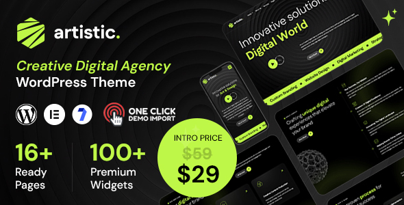 Artistic – Digital Marketing Agency WordPress Theme – 0 Sold!