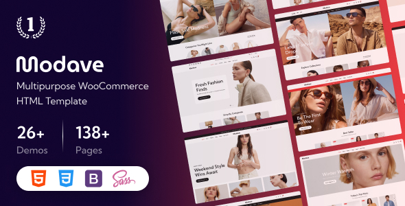 Modave – Multipurpose eCommerce HTML Template – 0 Sold!