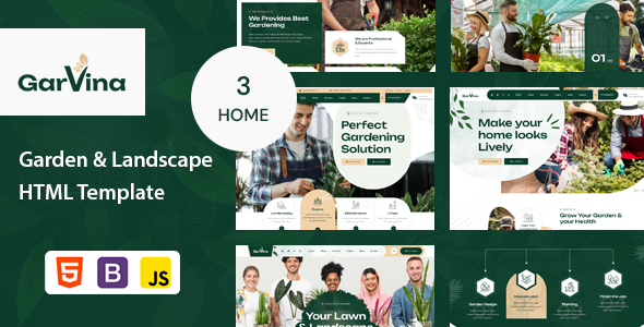 Garvina - Gardening and Landscaping HTML Template