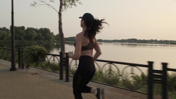 Young Fitness Woman Jogging Outdoor