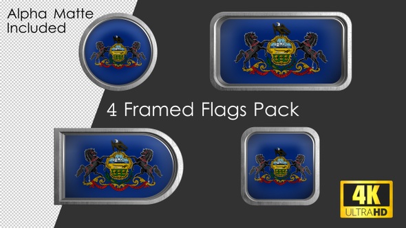 Pennsylvania State Flag Framed