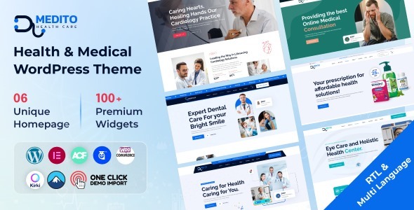 Medito - Health & Medical WordPress Theme + RTL Ready