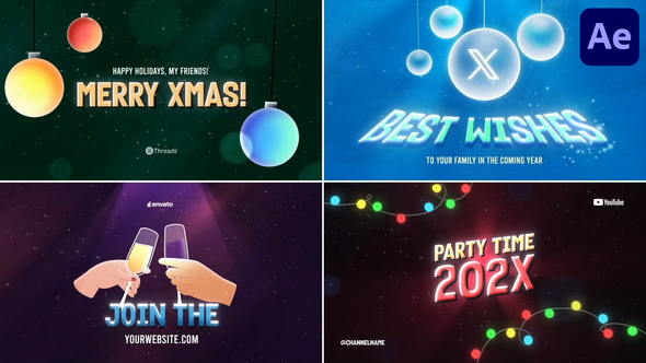 Xmas Posters Typography | After Effects