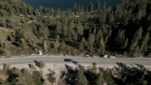 4K Emerald Bay Road Cascade Lake footage