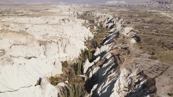 Cappadocia Landscape Aerial View. Turkey. Goreme National Park