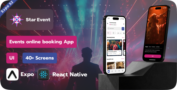 Star Event - Events Booking Mobile App React Native Template