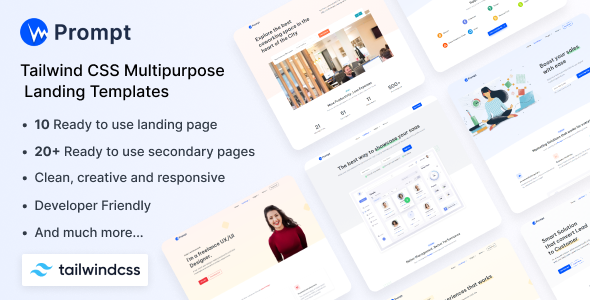 Prompt - Tailwind CSS Multipurpose Landing Template