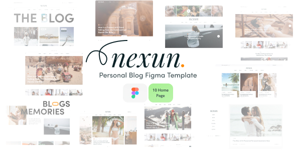 Nexun - Personal Blog Figma Template