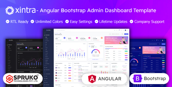 Xintra - Angular Admin Dashboard Ngbootstrap Template