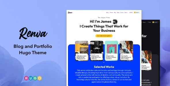 Renva – Bold Portfolio Hugo Theme