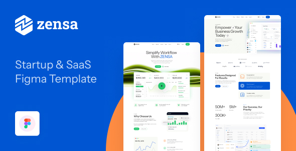 zensa - Startup & SaaS Figma Template