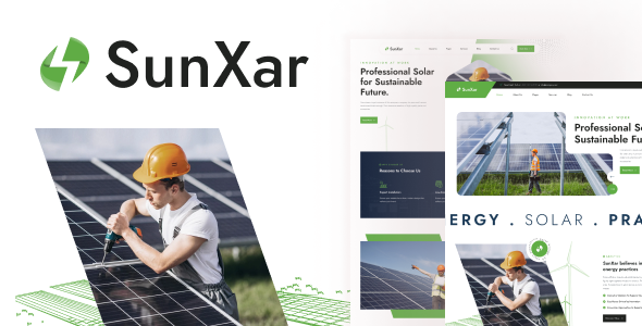 SunXar- Ecology & Solar Energy Figma Template