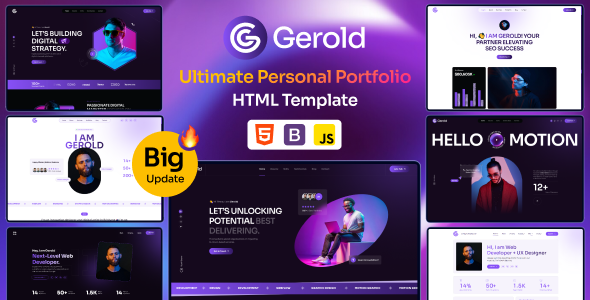 Gerold - Personal Portfolio HTML Template