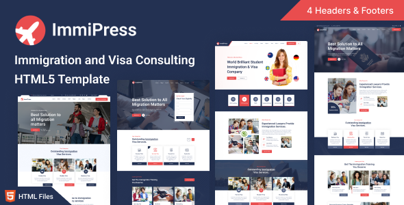 ImmiPress - Immigration and Visa Consulting HTML5 Template