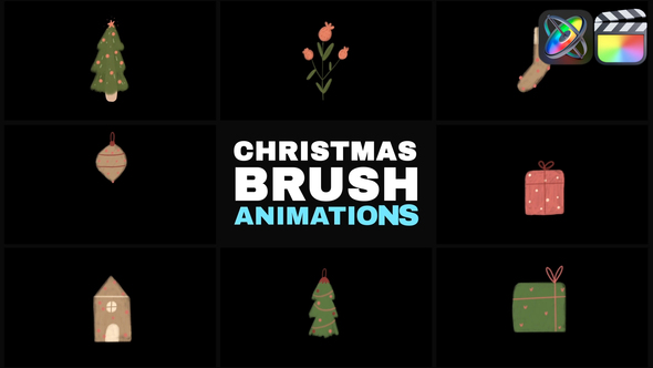Christmas Brush Animations for FCPX alt