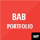 BAB: Clean, Responsive Portfolio WordPress Theme - ThemeForest Item for Sale