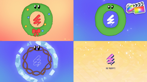 Christmas Wreath Logo | FCPX alt