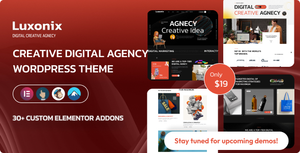 Luxonix – Creative Digital Agency WordPress Theme – 0 Sold!