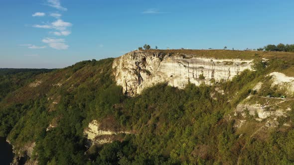 Bakota Bay in National Park Podilski Tovtry Ukraine