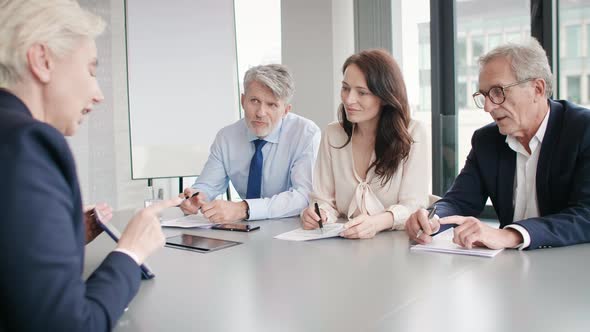 Business meeting in modern office 