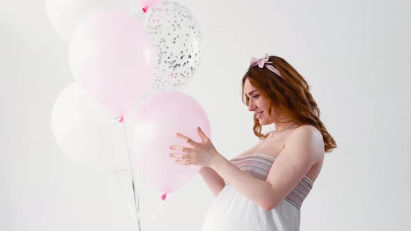 Happy Maternity Pregnant Woman Baby Shower Party