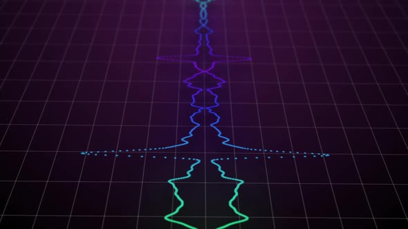 Camera Movement Through Neon Equalizer of Different Colors alt