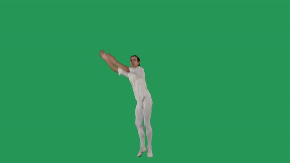 Beautiful Ballet Dancer on Green Screen